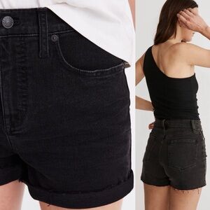Madewell Black High Rise Denim Shorts NWT
